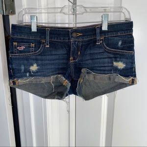 Hollister Low Rise Lightly Distressed Jean Shorts